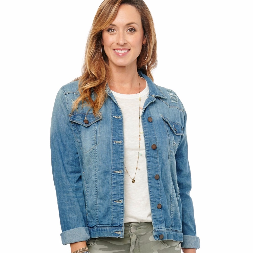 DEMOCRACY Western Light Blue Denim Jacket